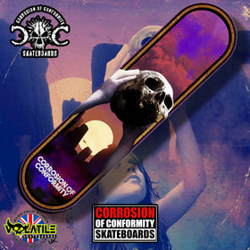 Corrosion of Conformity No Cross No Crown skateboard deck – front artwork
