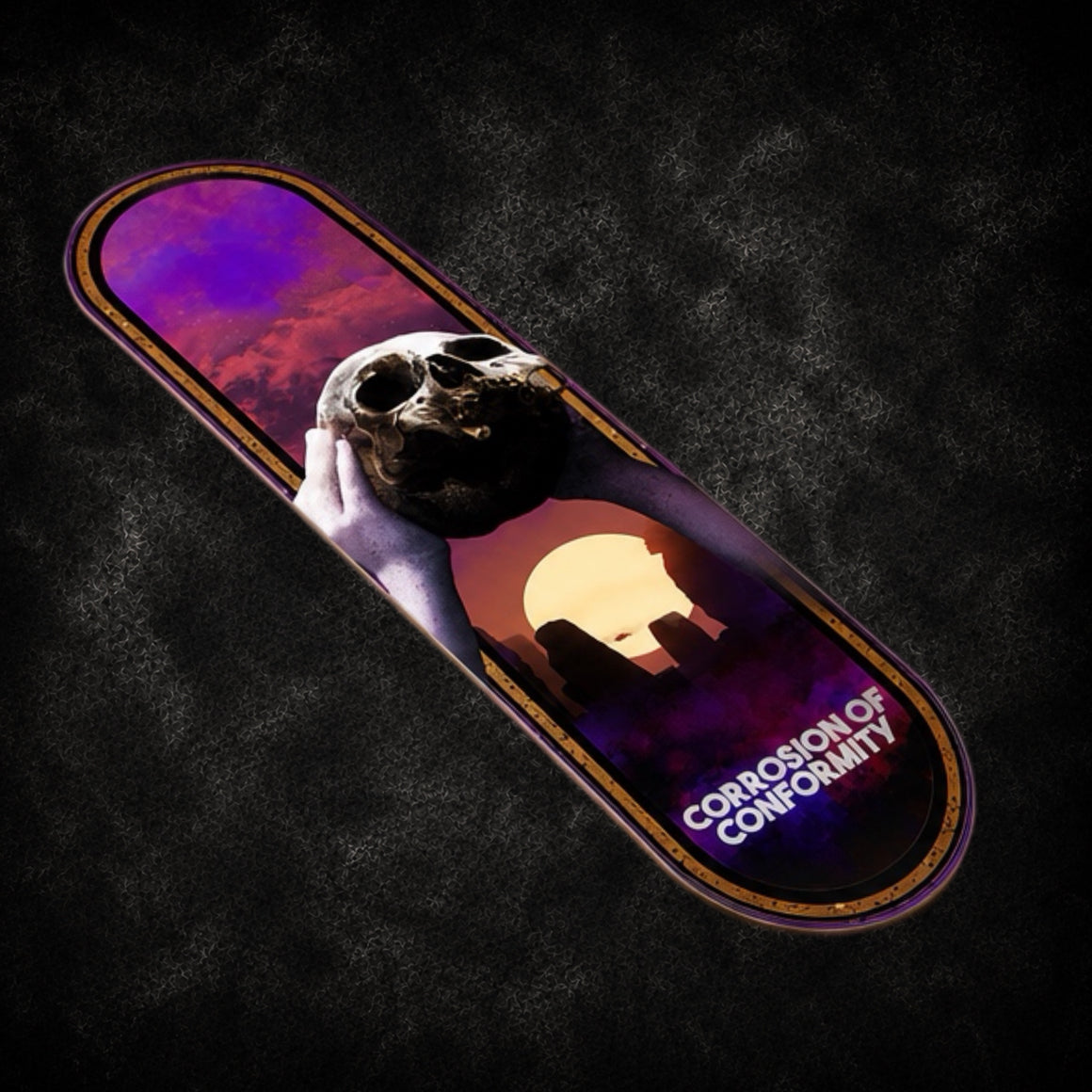 Corrosion of Conformity No Cross No Crown skateboard deck – front artwork