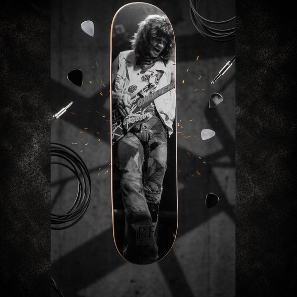 Rich Fuscia “Eddie” rock photography skateboard deck – front view